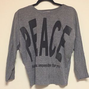 Comfy cropped oversized shirt